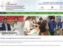 Tablet Screenshot of naturalproductsexpoindia.com